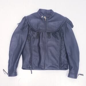 Harley Davidson 44 / 14 WILLIE G Fringe Leather Motorcycle Bikers Womens Jacket
